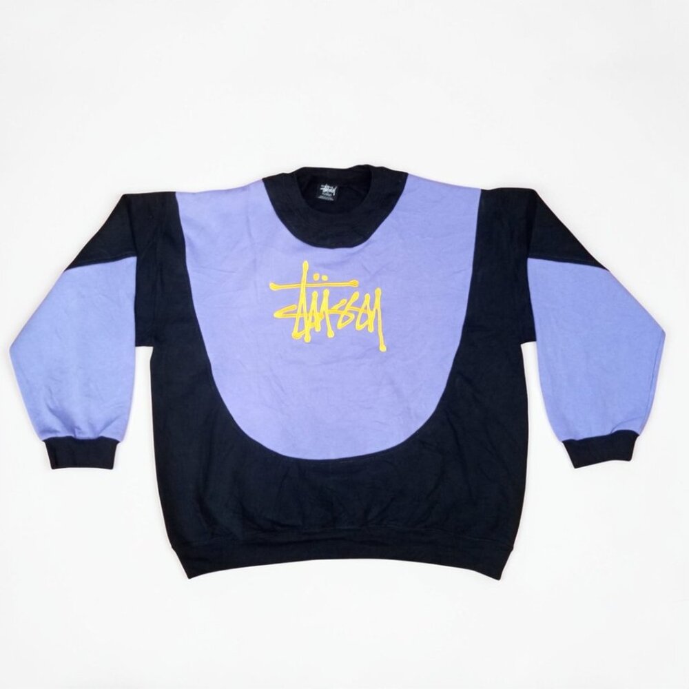 Stussy vintage reworked embroidered unisex sweatshirt size XL
